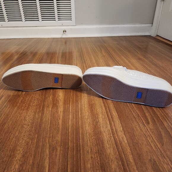 Bridal Platform Glitter Keds Size 6 - Picture 3 of 5